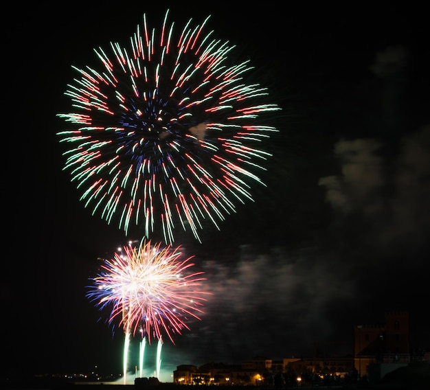 Vuurwerk in Alghero op een zomeravond