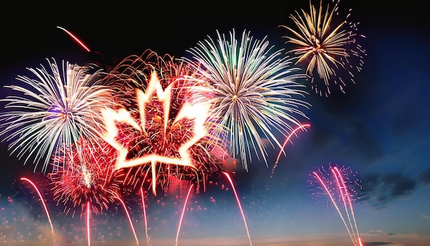 Vuurwerk op dag van Canada