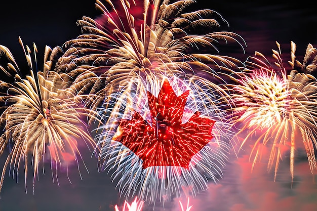 Vuurwerk op dag van Canada