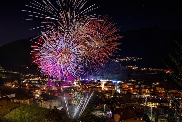 Vuurwerk voor het patronale festival