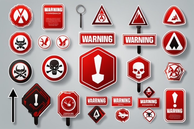 waarschuwingsbord symbool sticker
