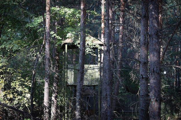 Wachttoren in Duga-radarbasis Tsjernobyl-uitsluitingszone Oekraïne