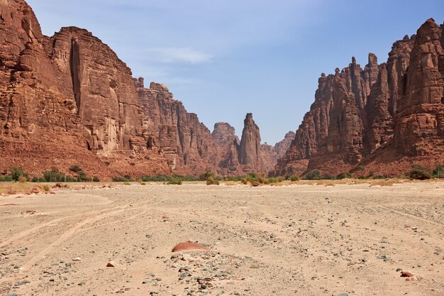 Wadi Disah in Al Shaq canyon of Saudi Arabia