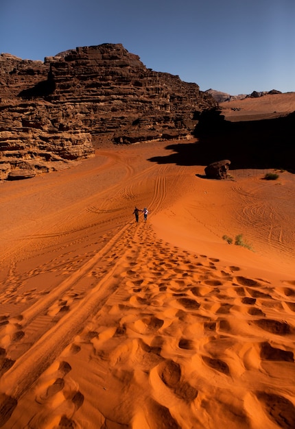 Wadi Rum Desert landscape in Jordan. Travel concept