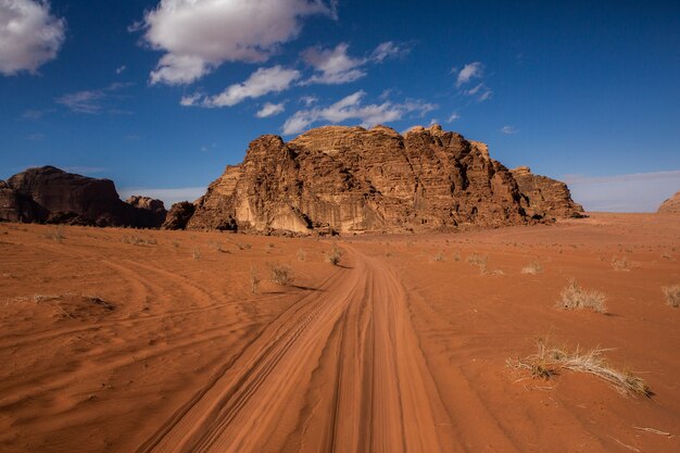 Wadi Rum Desert landscape in Jordan. Travel concept