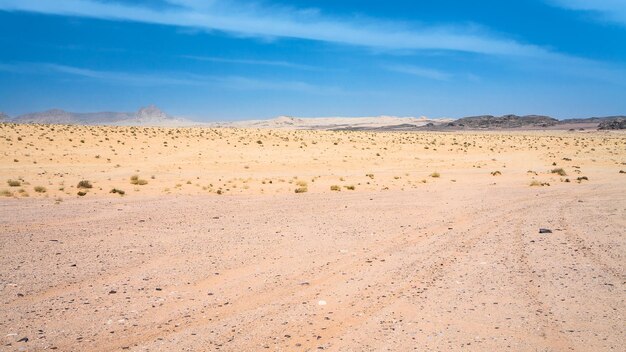 晴れた冬の日のワディラム砂漠