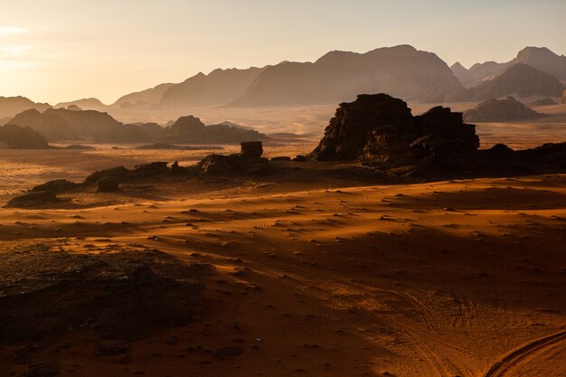 Wadi Rum-woestijn in Jordanië