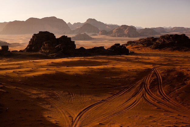 Wadi Rum-woestijn in Jordanië