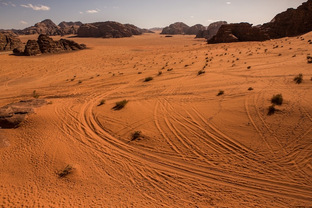 Wadi Rum-woestijn in Jordanië