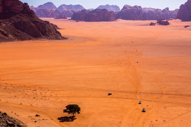 wadi Rum-woestijn in Jordanië