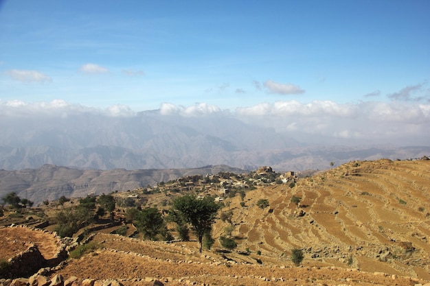 Wadi Sara in bergen Yemen