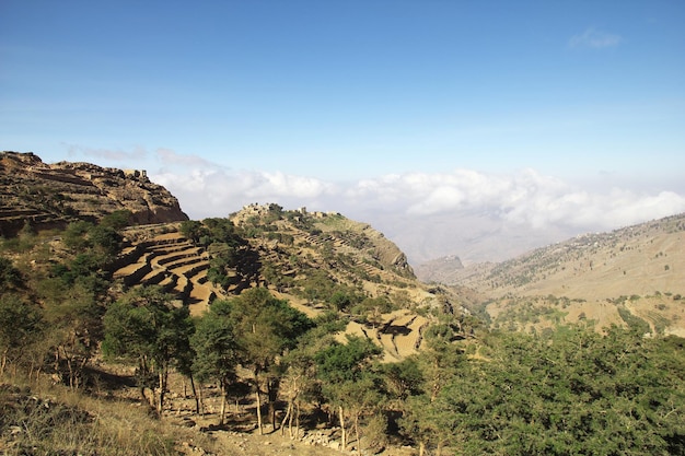 Wadi Sara in bergen Yemen