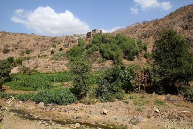 Wadi Sara in bergen Yemen