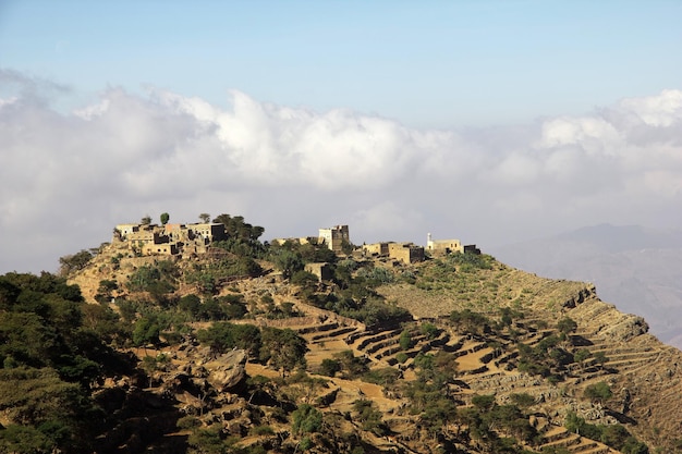 Wadi Sara in mountains Yemen