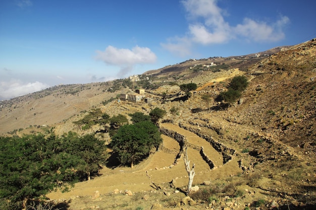 Wadi Sara in mountains Yemen