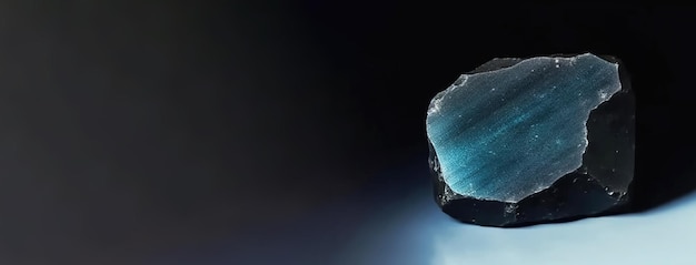 Уодслит окаменелый минеральный камень Геологический кристаллический окаменелость Темный фон крупный план