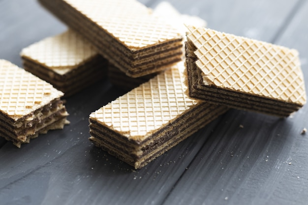 Wafels close-up op tafel