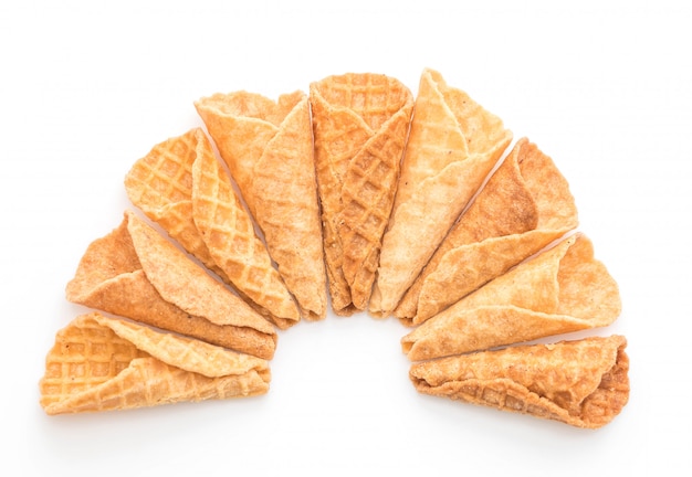 wafer cone on white background