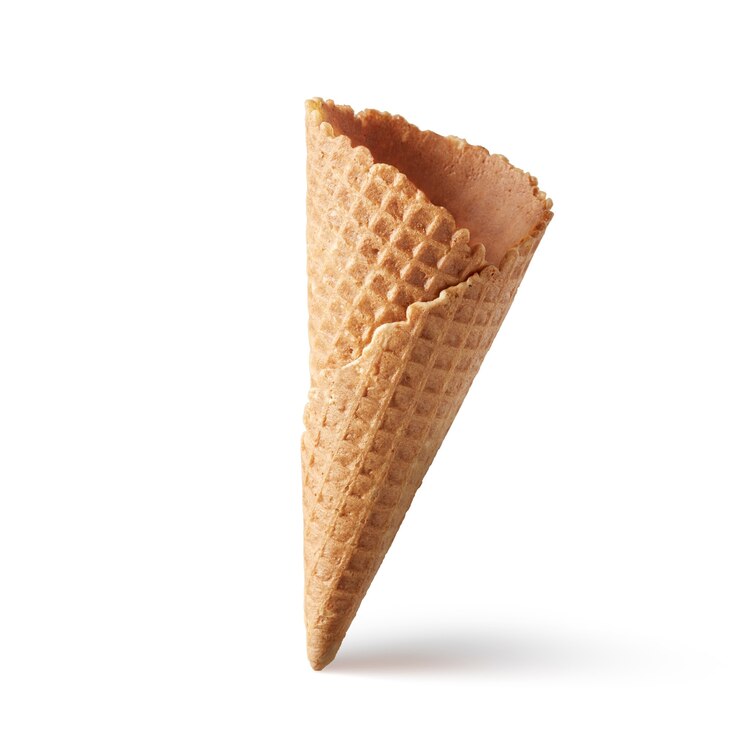 Photo wafer cone on white background