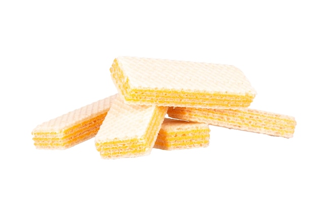 Wafer kaas geïsoleerd op witte achtergrond