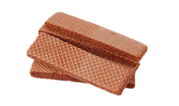 Wafer met bruin geïsoleerd op wit