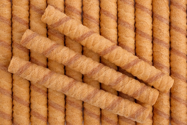 Wafer roll sticks, view from above.