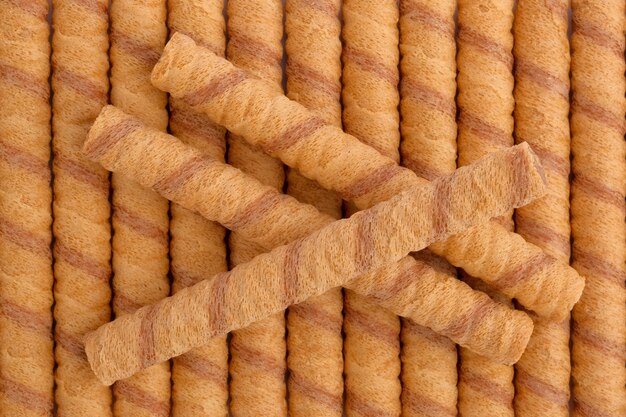 Wafer roll sticks, weergave van bovenaf.