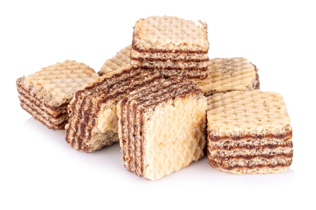 Wafer square isolated on white background.