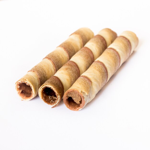 Wafer stick on isolated white background