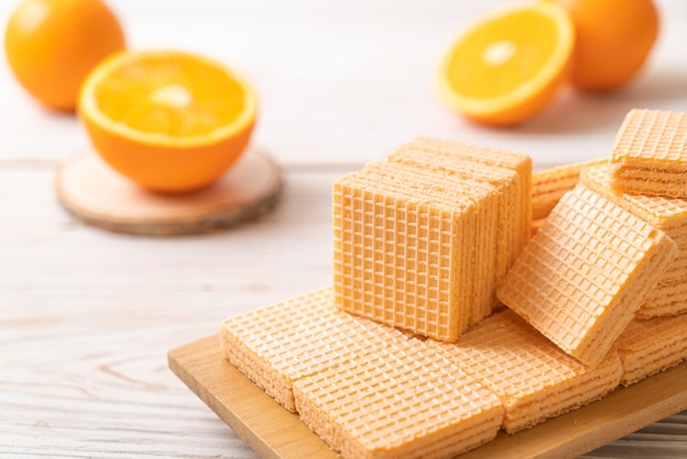 wafer with orange cream