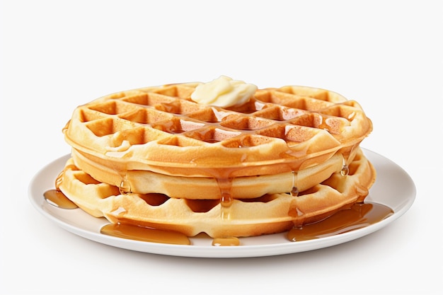 Waffels geïsoleerd op een witte achtergrond