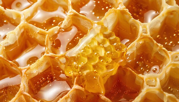 Waffer with honey drop