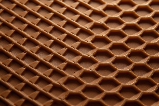 Waffle background close up