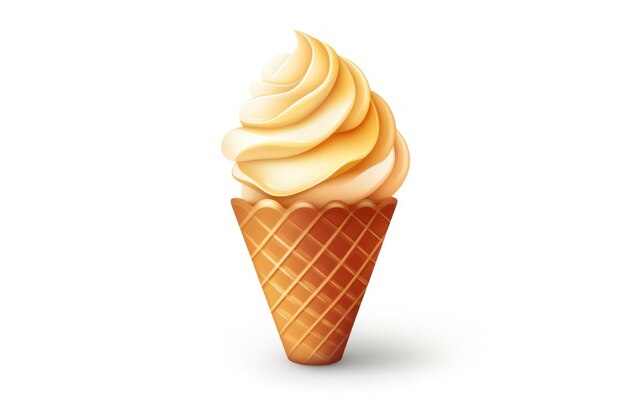 Waffle Cone Icon on white background