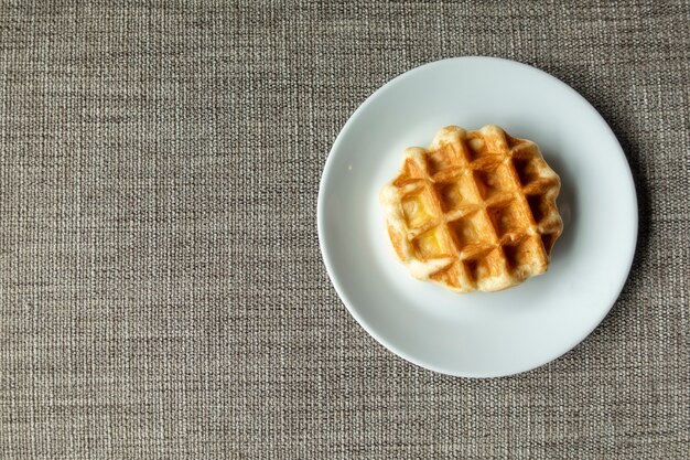 Waffle in dish