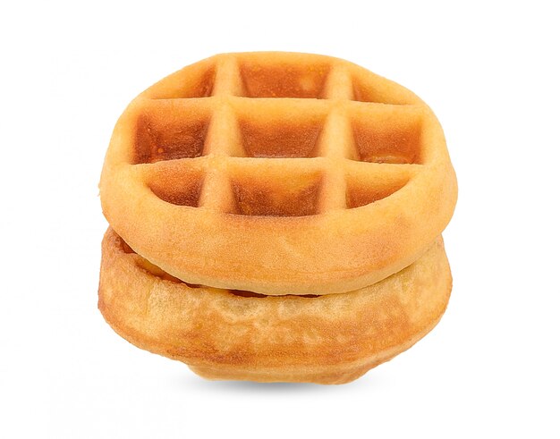 Waffle isolated on white background