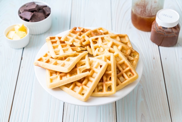 waffle on table