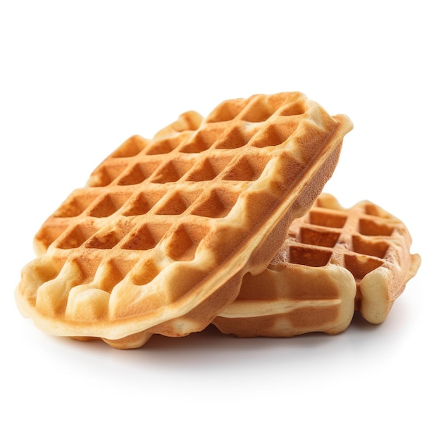 Photo waffles are stacked on top of each other.