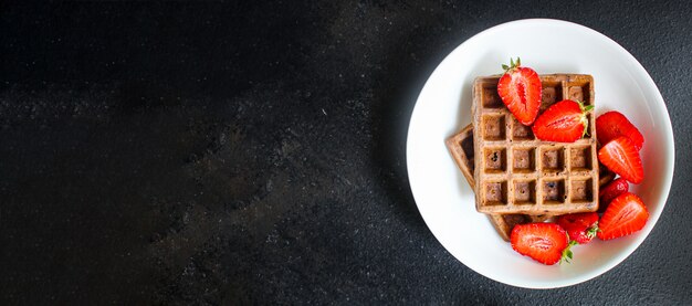 waffles Belgian  dessert sweet food