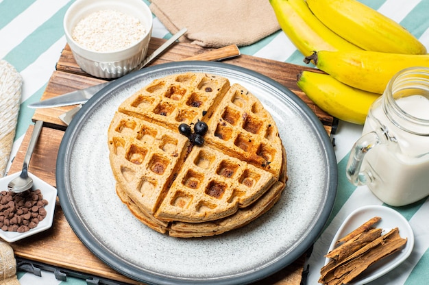 Waffles con fruta