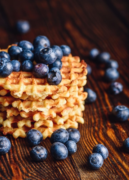 Waffles with Fresh Blueberry