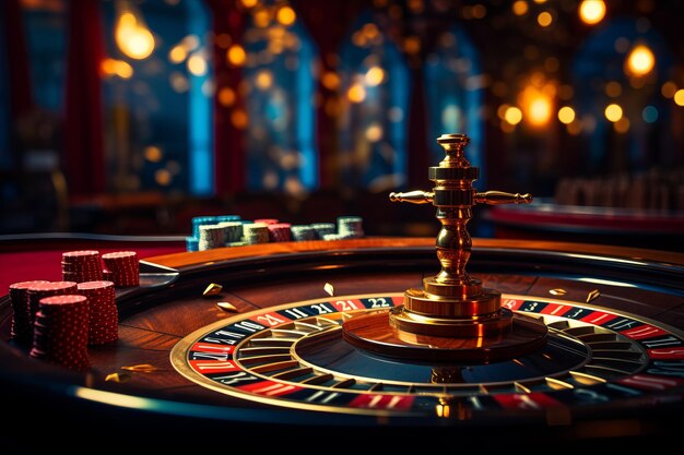Wagering Luck at Casino AR Unveiling the Roulette Table 320256401