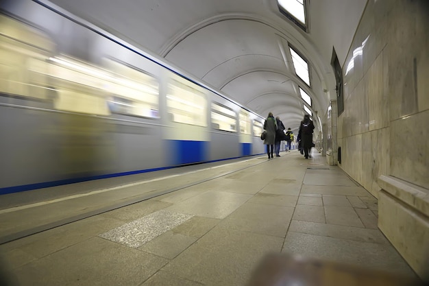 wagon train subway movement, transportation concept abstract background without people