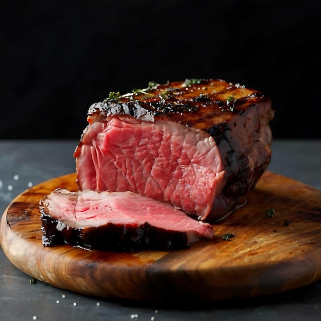 ワギュ・ビーフ (Wagyu beef) はステーキ (steak) フード (food) ストーリー (roast) 写真 (photography) を用意している