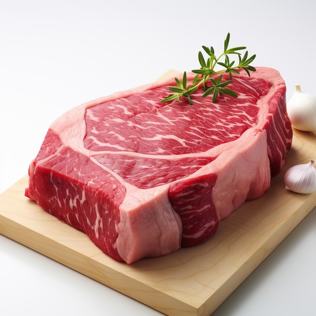 Wagyu-rundvlees op witte achtergrond