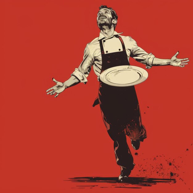 A Waiter Dropping a Plate