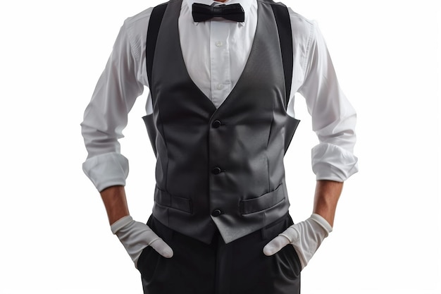 Waiter Uniform On White Background