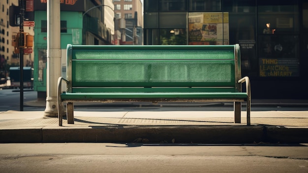 Waiting bus stop bench