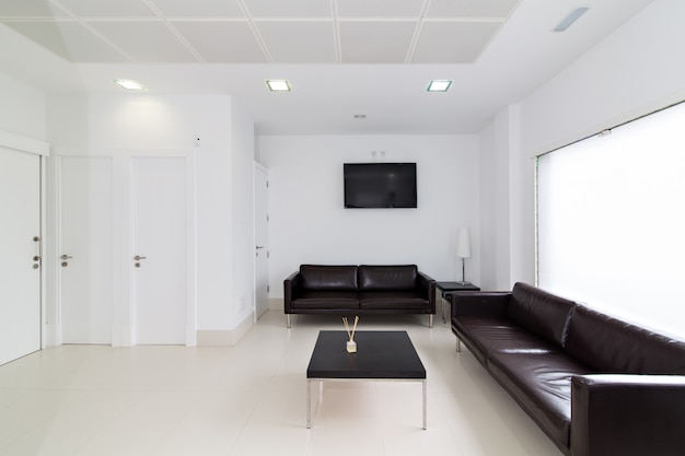 Waiting room in modern dental clinic