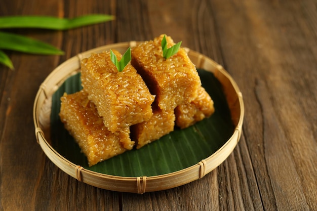 wajik ketan is traditional indonesian food made from sticky rice brown sugar and coconut milk